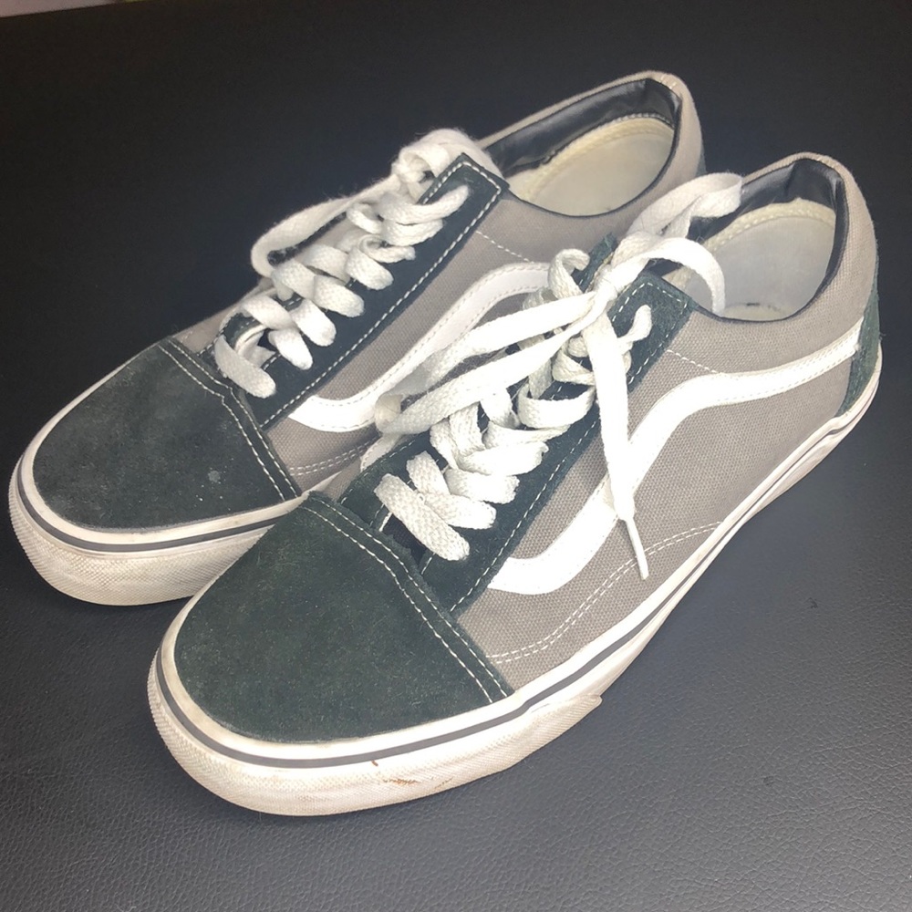 Gray and black vans